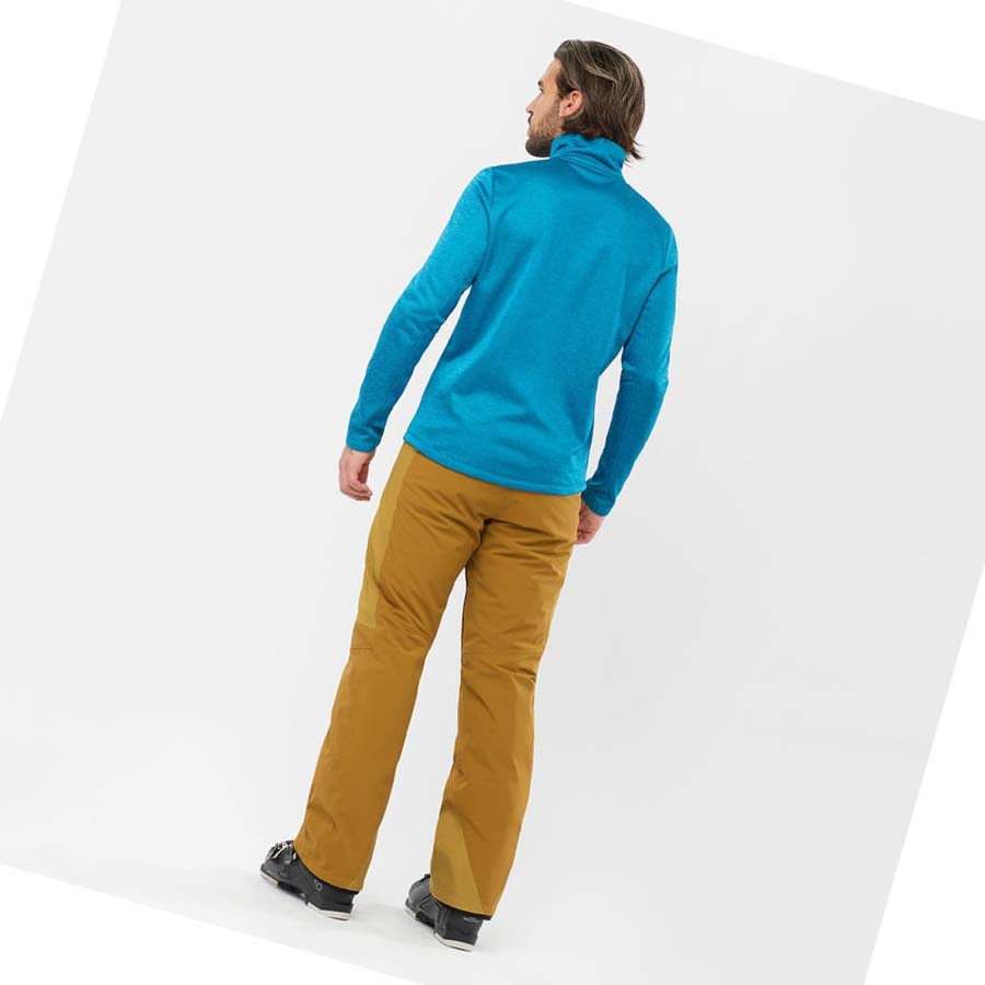 Salomon ESSENTIAL LIGHTWARM HEATHER Erkek Kapüşonlu Sweatshirt Mavi | TR 3199NWY